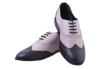 Ladies Brogue with Ivory Genuine Leather Shoe